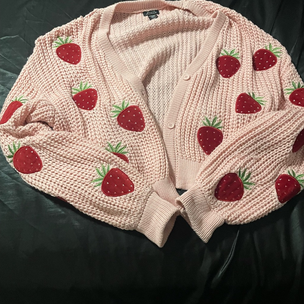 Hot & Delicious Pink Strawberry Cardigan